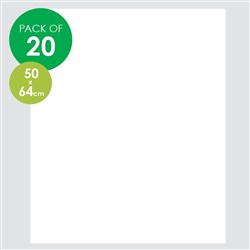CleverPatch Cardboard - 500 x 640mm - White - Pack of 20