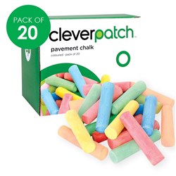 CleverPatch Pavement Chalk - Coloured - Pack of 20