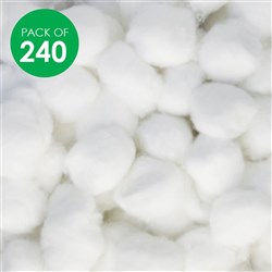 Cotton Balls - White - Pack of 240