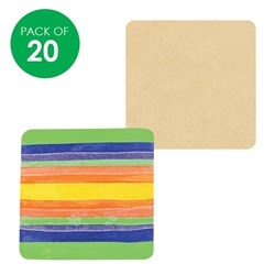 Wooden Square Shapes - Pack of 20