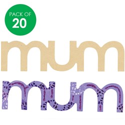 Wooden mum Plaques - Pack of 20