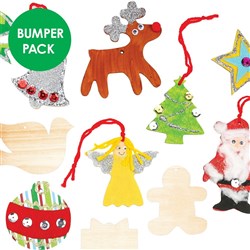 Wooden Christmas Shapes Bumper Pack - 240 Shapes