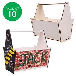 Wooden Tool Boxes - Pack of 10