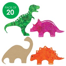 Wooden Dinosaur Shapes - Pack of 20