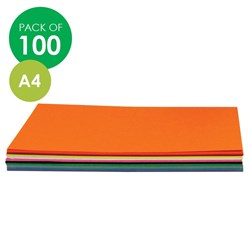 CleverPatch Cardboard - Assorted Colours - A4 - Pack of 100