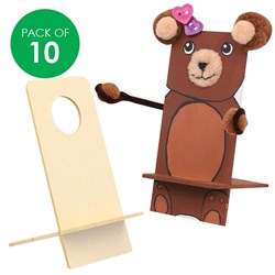 Wooden Mobile Phone Holders - Pack of 10