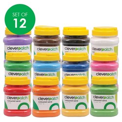 CleverPatch Coloured Sand - 1kg - Set of 12 Colours