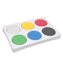 CleverPatch Tempera Paint Palette Set - Bright Colours - 6 Well