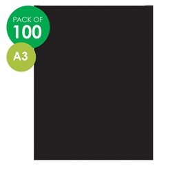 CleverPatch Cover Paper A3 Black 125gsm Pack of 100