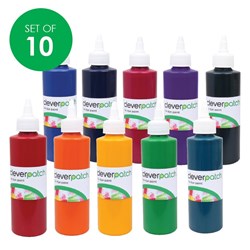CleverPatch Tie Dye Paint - 250ml - Set of 10 Colours