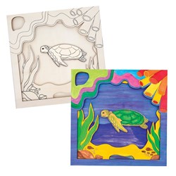 Wooden Layered Picture Turtle