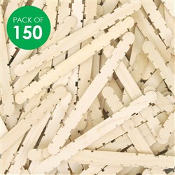 Wooden Construction Sticks - Natural - Pack of 150