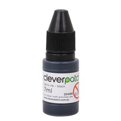 Fabric Ink for Stamps - Black - 7mL