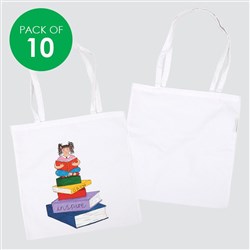 Premium Cotton Bags - Large - Pack of 10