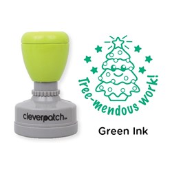CleverStamp - 'Tree-mendous Work!' Design - Green