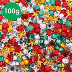 Christmas Rhinestones - 100g Pack