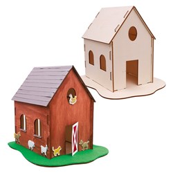 3D Wooden House - Each