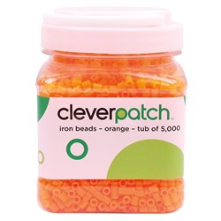 CleverPatch Iron Beads - Orange - Tub of 5000