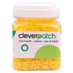CleverPatch Iron Beads - Yellow - Tub of 5000