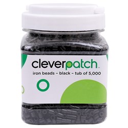 CleverPatch Iron Beads - Black - Tub of 5000