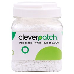 CleverPatch Iron Beads - White - Tub of 5000