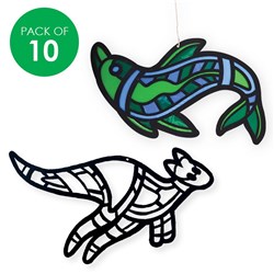 Cardboard Stained Glass Frames - Indigenous Designs - Pack of 10