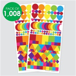 Shape Stickers - Assorted - Pack of 1008