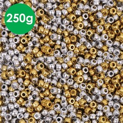 Pony Beads - Gold & Silver - 250g Pack