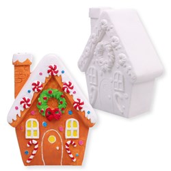 Plaster Gingerbread House - Each