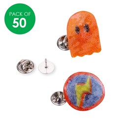 Design Your Own Pins - Silver - Pack of 50