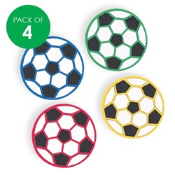 Foam Soccer Ball Magnets CleverKit Multi Pack - Pack of 4