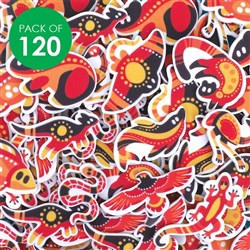 Large Foam Indigenous Designed Stickers - Pack of 120