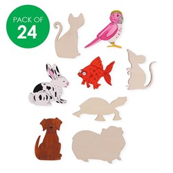 Wooden Pet Shapes - Pack of 24