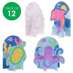 3D Sand Art Scenes - Sea Animals - Pack of 12