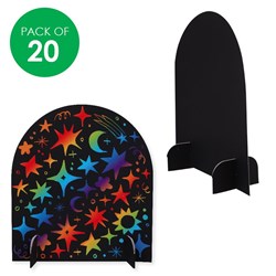 3D Scratch Board Plaques - Pack of 20