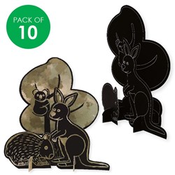 3D Printed Scratch Board Scenes - Australian Animals - Pack of 10