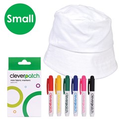 Cotton Bucket Hat with Mini Markers - Small Size