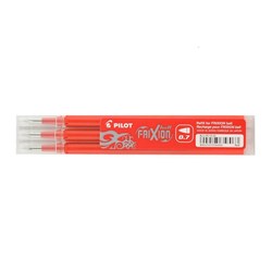 Pilot Frixion Ball 0.7mm Pen Refill Red Pack of 3