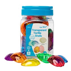 Edx Education Transparent Tactile Shells Jar of 36