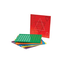 Edx Education Geoboards 23cm 6pcs, 6 Colours 12 Elastic Bands