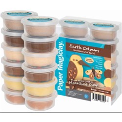 Paper Magiclay 240g Earth Colours 240g (20g x 6 Colours) 2 of Each