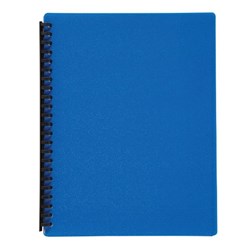 Display Book A4 Refillable Blue 20 Pocket