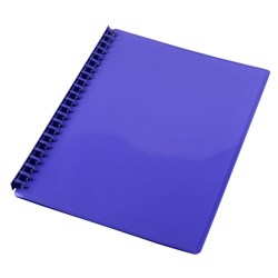 Display Book A4 Refillable Gloss Purple 20 Pocket