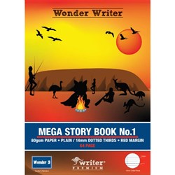 Wonder Writer Mega Storybook 14mm Dotted Thirds 300 x 240mm 64 Page Book 1