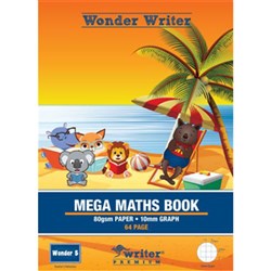 Wonder Writer Maths Grid Book Grid 10mm 330 x 240mm 64 Page