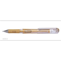 PENTEL RB HYBRID GEL GRIP DEL METALLIC GOLD PEN