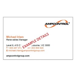 Printed Business Cards Ampcontrol Single Sided Qty 250