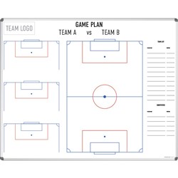 Visionchart Coaches Tactical Whiteboard 1500 x 1200mm Soccer Aluminium Frame