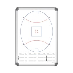 Visionchart Coaches Tactical Whiteboard 600 x 400mm AFL Aluminium Frame