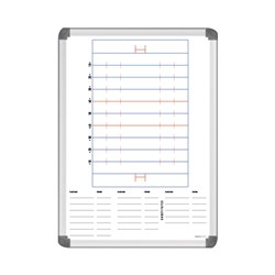 Visionchart Coaches Tactical Whiteboard 600 x 400mm NRL Aluminium Frame